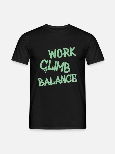 Lustiger Spruch für Kletterer. climbing, klettern - Männer T-Shirt - Schwarz