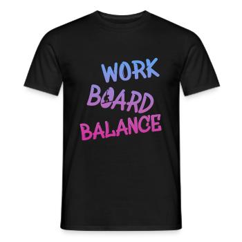 Work Board Balance - Männer T-Shirt - Schwarz - Vorne - AI Model Male 178 light (178cm)