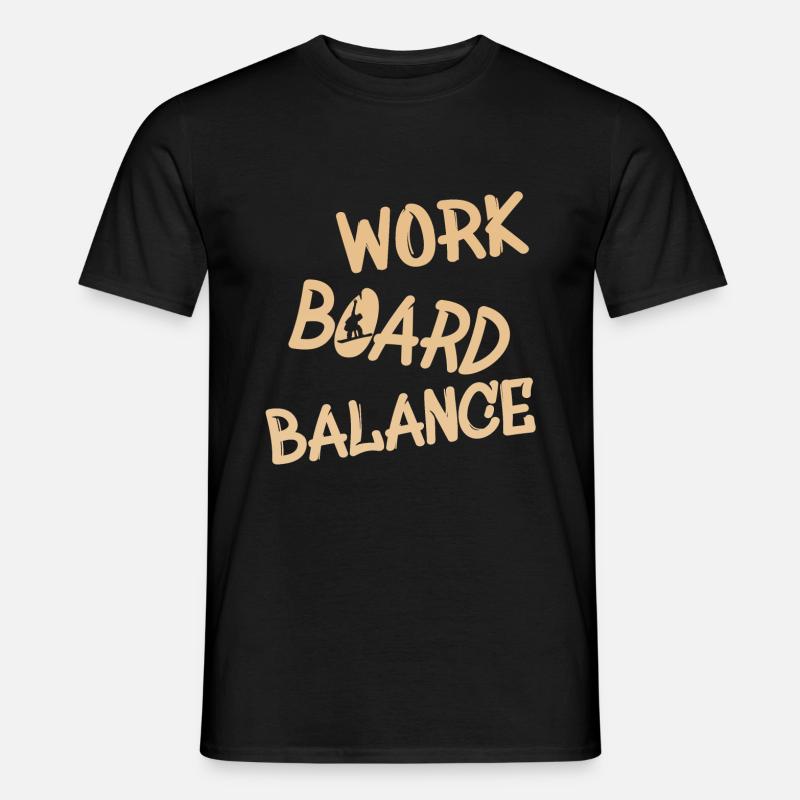 work board balance - Männer T-Shirt - Schwarz