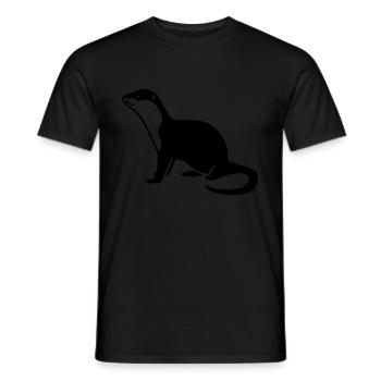 Otter Otter Otter OtterFrettchen - Men's T-Shirt - black - Front - AI Model Male 178 light (178cm)