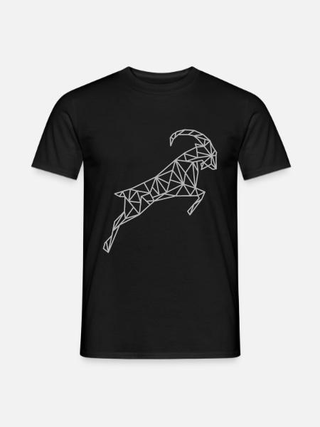 Signe géométrique du zodiaque Capricorne - T-shirt homme - noir