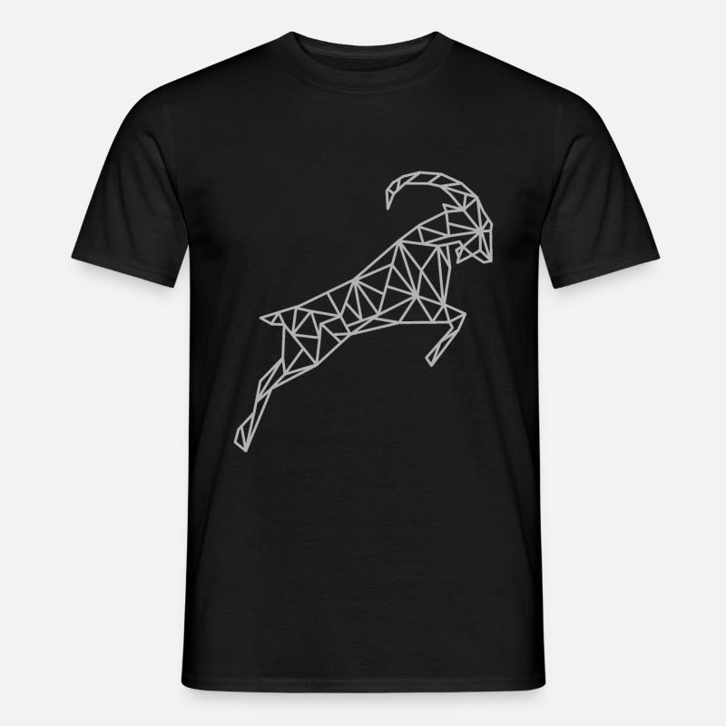 Steinbock Geometrisch Sternzeichen - Männer T-Shirt - Schwarz