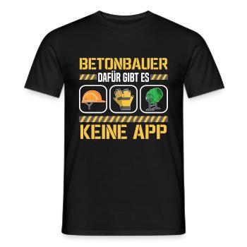 Lustiger Betonbauer Spruch - Männer T-Shirt - Schwarz - Vorne - AI Model Male 178 light (178cm)