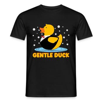 Gentle Badeente Gummiente - Männer T-Shirt - Schwarz - Vorne - AI Model Male 178 light (178cm)