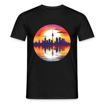 Iserlohn Skyline - Men's T-Shirt - black - Front - AI Model Male 178 light (178cm)