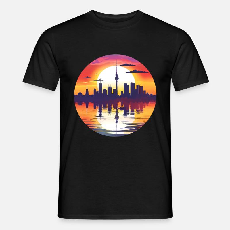 Iserlohn Skyline - Männer T-Shirt - Schwarz