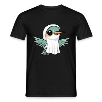 Hummingbird Bird Halloween Funny Ghost - Men's T-Shirt - black - Front - AI Model Male 178 light (178cm)