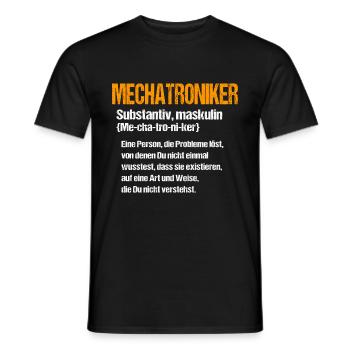Mechatroniker - Männer T-Shirt - Schwarz - Vorne - AI Model Male 178 light (178cm)