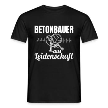 Betonbauer aus Leidenschaft - Männer T-Shirt - Schwarz - Vorne - AI Model Male 178 light (178cm)