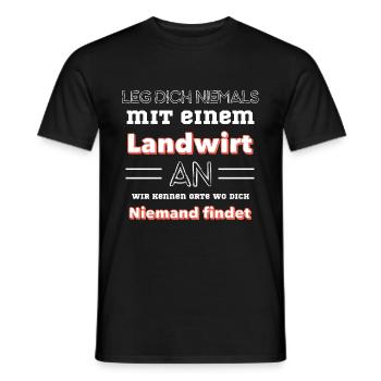 Leg dich niemals mit einem Landwirt an Wir kennen - Männer T-Shirt - Schwarz - Vorne - AI Model Male 178 light (178cm)
