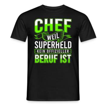 Farewell Boss Superhero Gift Work Colleagues - Men's T-Shirt - black - Front - AI Model Male 178 light (178cm)