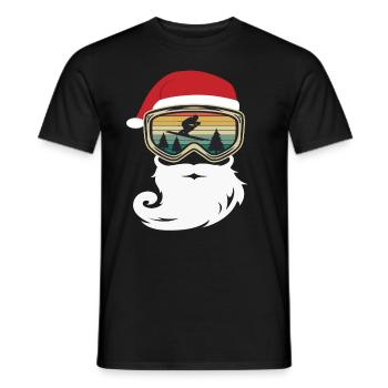 Ski Noël Skieur Apres Ski Gift - T-shirt homme - noir - Devant - AI Model Male 178 light (178cm)
