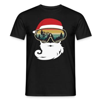 Mountain bike Christmas bike mountain bikers MTB - Men's T-Shirt - black - Front - AI Model Male 178 light (178cm)