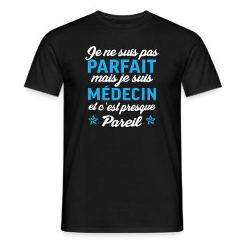 je suis médecin cadeau médecin - T-shirt homme - noir - Devant - AI Model Male 178 light (178cm)