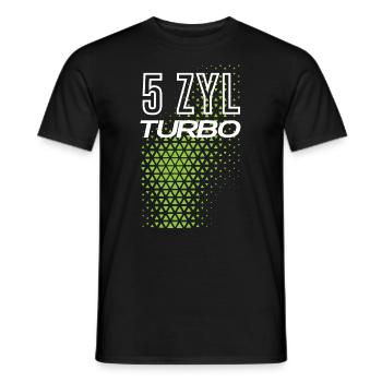 Moteur 5 cylindres avec moteur turbo 5 cylindres - T-shirt homme - noir - Devant - AI Model Male 178 light (178cm)