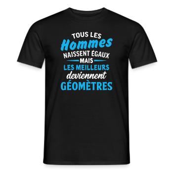 cadeau géomètre - T-shirt homme - noir - Devant - AI Model Male 178 light (178cm)