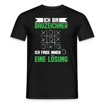 Lustige Bauzeichner Geschenkidee - Männer T-Shirt - Schwarz - Vorne - AI Model Male 178 light (178cm)