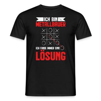 Metallbauer Metaller Metallbau Handwerker Geschenk - Männer T-Shirt - Schwarz - Vorne - AI Model Male 178 light (178cm)
