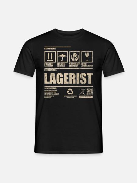 Lustiges Lagerist Geschenk - Männer T-Shirt - Schwarz