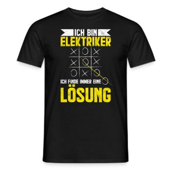 Elektriker Sprüche - Männer T-Shirt - Schwarz - Vorne - AI Model Male 178 light (178cm)