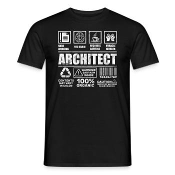 Lustiges Architekt Vintage Geschenk - Männer T-Shirt - Schwarz - Vorne - AI Model Male 178 light (178cm)