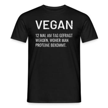 Vegan Veganer Veganismus Geschenkidee - Männer T-Shirt - Schwarz - Vorne - AI Model Male 178 light (178cm)