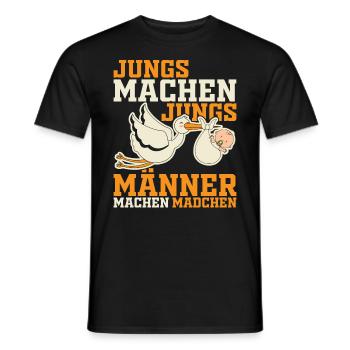 Babypinkeln Vater Papa Tochter Nachwuchs - Männer T-Shirt - Schwarz - Vorne - AI Model Male 178 light (178cm)