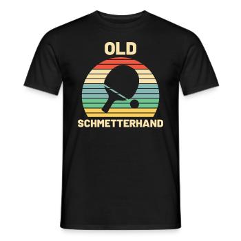 Old Schmetterhand Tischtennis Geschenk - Männer T-Shirt - Schwarz - Vorne - AI Model Male 178 light (178cm)