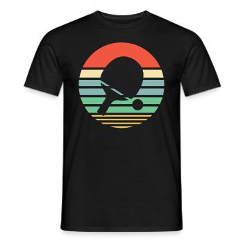 Raquette de ping-de-table Retro Idée cadeau - T-shirt homme - noir - Devant - AI Model Male 178 light (178cm)