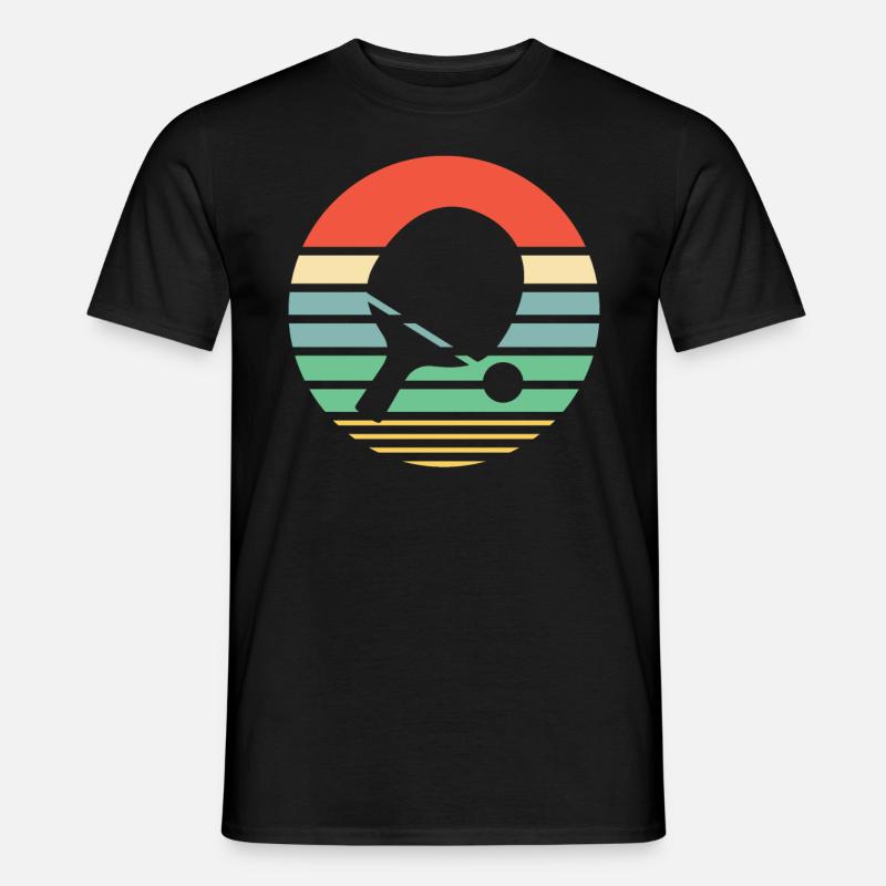 Raquette de ping-de-table Retro Idée cadeau - T-shirt homme - noir