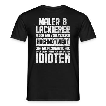 Maler - Männer T-Shirt - Schwarz - Vorne - AI Model Male 178 light (178cm)