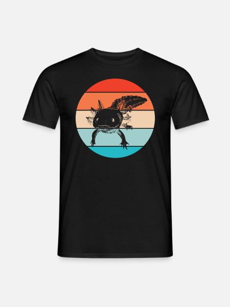 Axolotl Retro - Men's T-Shirt - black