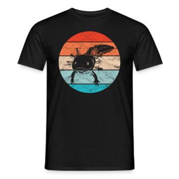 Axolotl Aquarium Amphibie - T-shirt homme - noir - Devant - AI Model Male 178 light (178cm)