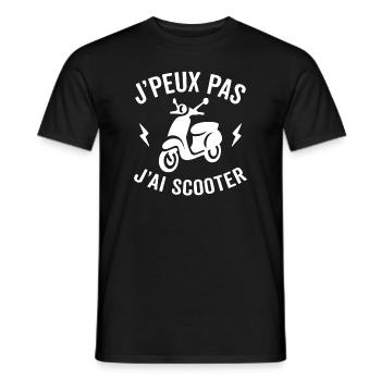 Je peux pas j'ai scooter - T-shirt homme - noir - Devant - AI Model Male 178 light (178cm)