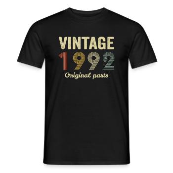 Vintage retro 1992 original parts - Men's T-Shirt - black - Front - AI Model Male 178 light (178cm)