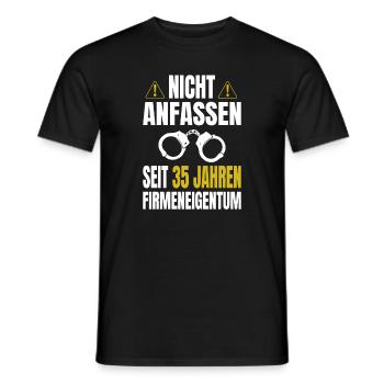 35 Jähriges Dienstjubiläum Firmenjubiläum - Männer T-Shirt - Schwarz - Vorne - AI Model Male 178 light (178cm)