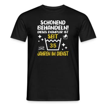 35 Jähriges Dienstjubiläum Firmenjubiläum - Männer T-Shirt - Schwarz - Vorne - AI Model Male 178 light (178cm)