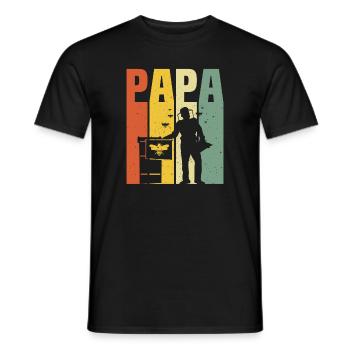 Papa Imker T-Shirt Papa Imkerei - Männer T-Shirt - Schwarz - Vorne - AI Model Male 178 light (178cm)
