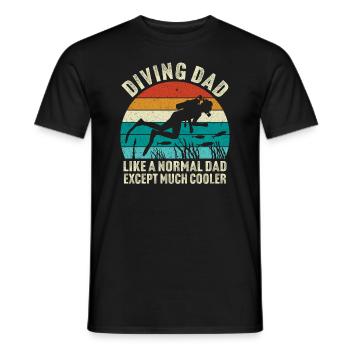 Dad Taucher T-Shirt Tauchen - Männer T-Shirt - Schwarz - Vorne - AI Model Male 178 light (178cm)
