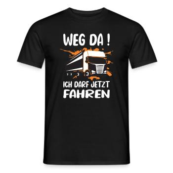 LKW Führerschein Bestanden Weg Da! Geschenk - Männer T-Shirt - Schwarz - Vorne - AI Model Male 178 light (178cm)