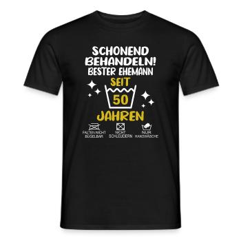 Goldene Hochzeit Ehemann 50 Hochzeitstag - Männer T-Shirt - Schwarz - Vorne - AI Model Male 178 light (178cm)