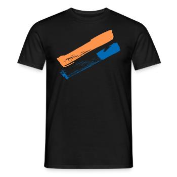 Traits / Pinceaux - Couleurs INK - T-shirt homme - noir - Devant - AI Model Male 178 light (178cm)