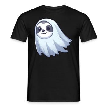 Cute Halloween Sloth Ghosts Ghost Haunted Car - Men's T-Shirt - black - Front - AI Model Male 178 light (178cm)
