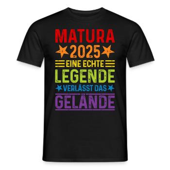 Matura 2025 Eine Legende verlässt das Gelände - Männer T-Shirt - Schwarz - Vorne - AI Model Male 178 light (178cm)