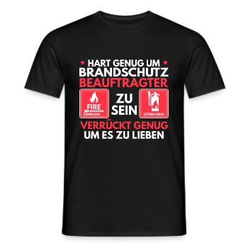 Hart genug um Brandschutzbeauftragter zu sein - Männer T-Shirt - Schwarz - Vorne - AI Model Male 178 light (178cm)