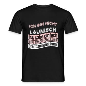 Ich bin nicht launisch ich habe einfach ein emotio - Männer T-Shirt - Schwarz - Vorne - AI Model Male 178 light (178cm)