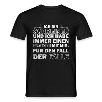 Schreiner - habe immer einen Hammer mit mir - Männer T-Shirt - Schwarz - Vorne - AI Model Male 178 light (178cm)