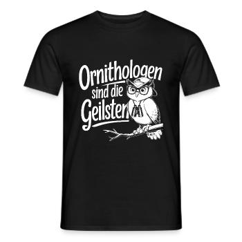 Ornithologen sind die Coolsten lustige Eule - Männer T-Shirt - Schwarz - Vorne - AI Model Male 178 light (178cm)