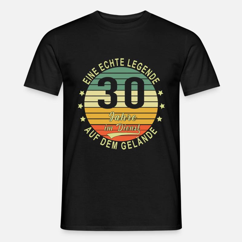 30 Jähriges Dienstjubiläum Arbeitsjubiläum - Männer T-Shirt - Schwarz
