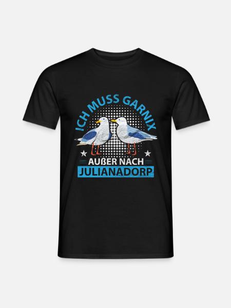Julianadorp Niederlande Strand Möwen - Männer T-Shirt - Schwarz